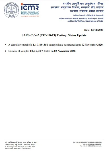 india coronavirus peoples icmr samples tested 